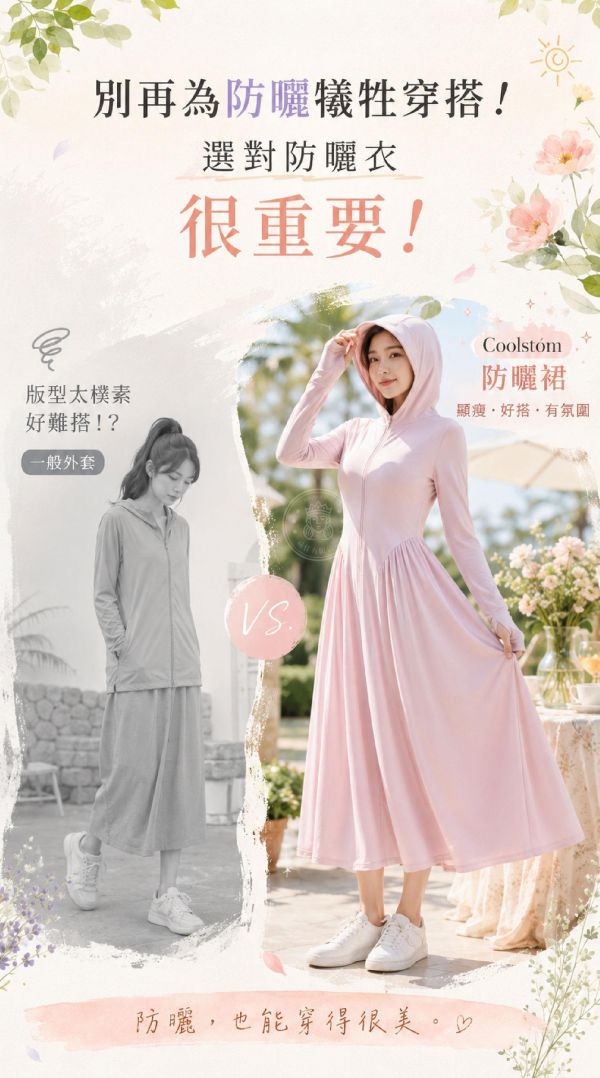 【Coolstóm】A字修身極凍防曬裙 