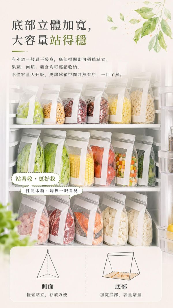 【定格鮮°c】多功能蔬果雙層保鮮袋 