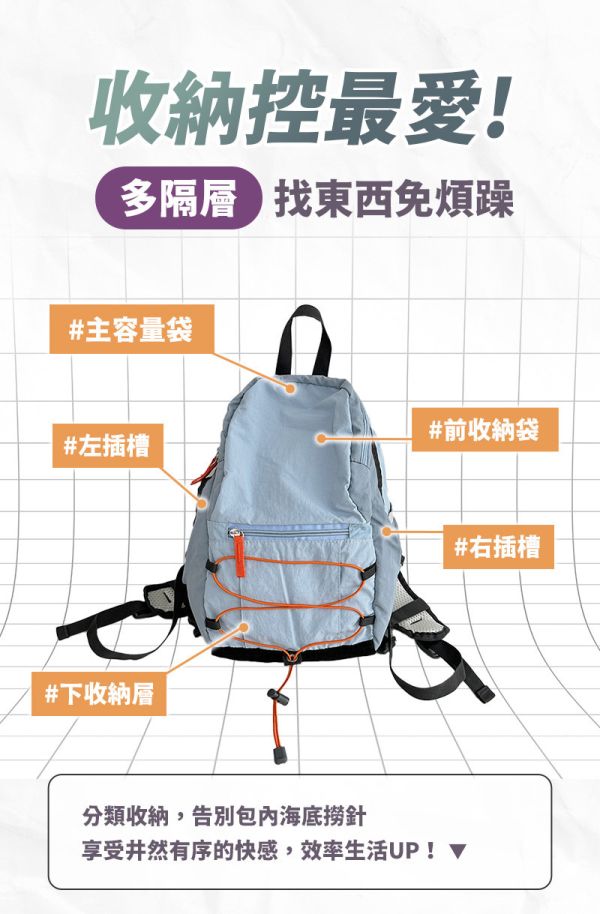 【Travel+】新潮流撞色機能型小包 