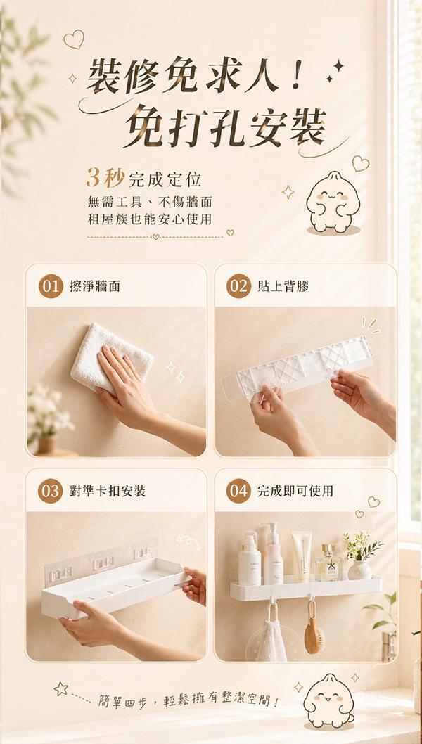 【Muti】新極簡免打孔調味料架 