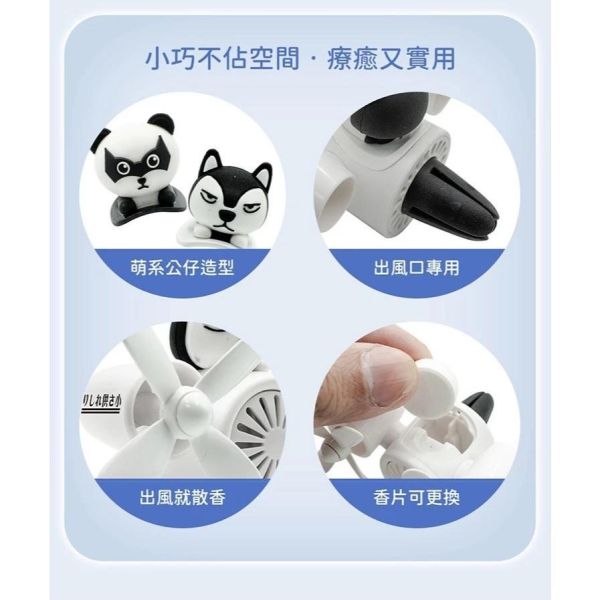 【雲境巡航】 熊系/狼系 冷氣出風口造型香水 【雲境巡航】 熊系/狼系 冷氣出風口造型香水(車用香氛 桌上小風扇也可夾 香味隨風吹)