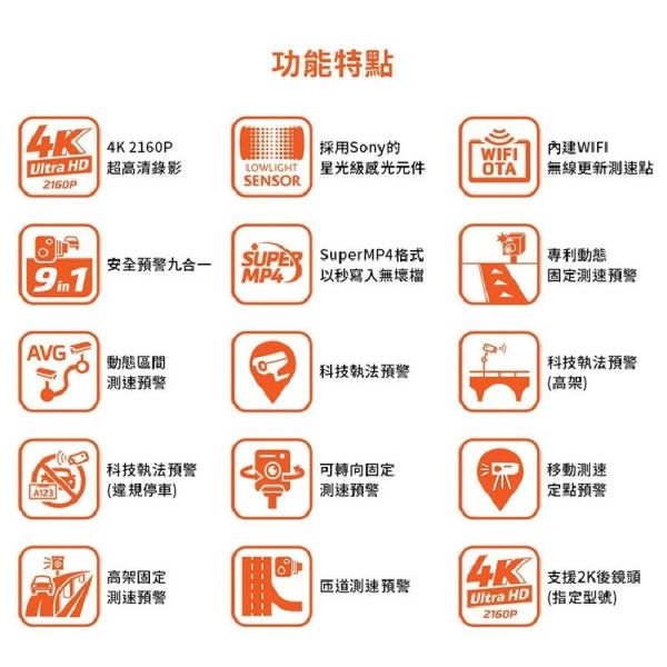 【MIO】935W 4K GPS WIFI行車記錄器 【MIO】935W 4K星光級 安全預警九合一GPS WIFI行車記錄器