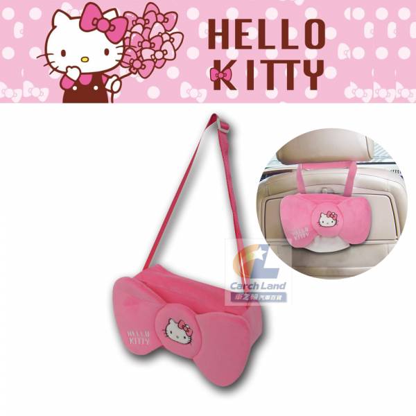 Hello Kitty 凱蒂貓 KT蝴蝶結系列-面紙盒掛袋 PKTD008W-04 Hello Kitty 凱蒂貓 KT蝴蝶結系列-面紙盒掛袋 PKTD008W-04