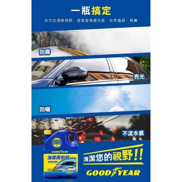 【固特異】 油膜雨刷精2.5L 汽車清潔 除霧 亮光 【固特異】 油膜雨刷精2.5L 汽車清潔 除霧 亮光