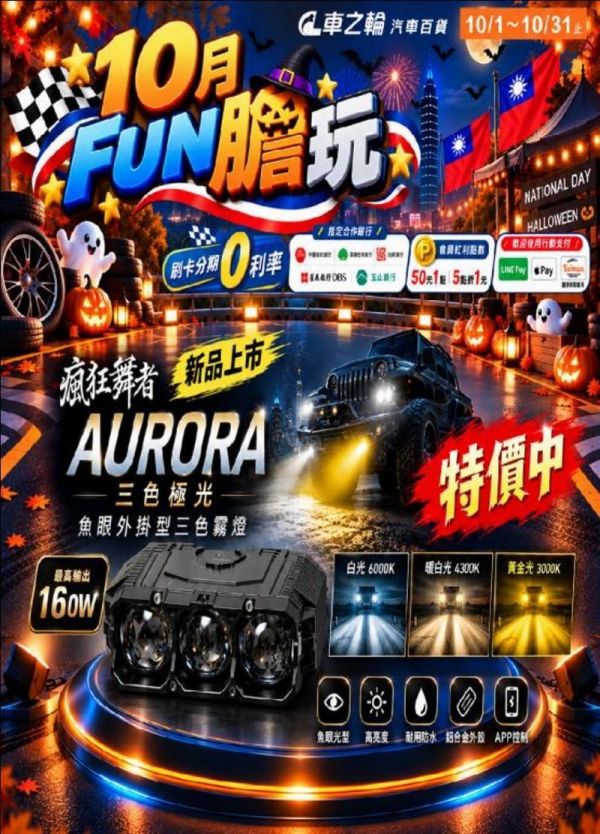DM促銷商品- AURORA 魚眼三色外掛霧燈 DM促銷商品- AURORA 魚眼三色外掛霧燈