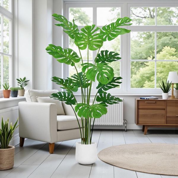 富貴安康龜背竹1.6公尺室內大型仿真植栽（贈送花盆） 富貴龜背竹,龜背竹仿真植栽,仿真龜背竹,室內龜背竹,龜背竹大型植栽,室內大型仿真植栽,1.6公尺仿真植栽,招財風水植栽,富貴安康植栽,客廳招財植栽,玄關風水植栽,室內裝飾植物,免澆水植栽,辦公室植栽推薦,商業空間植栽,樣品屋植栽,高級感仿真植栽,仿真植物附花盆