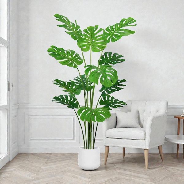 富貴安康龜背竹1.6公尺室內大型仿真植栽（贈送花盆） 富貴龜背竹,龜背竹仿真植栽,仿真龜背竹,室內龜背竹,龜背竹大型植栽,室內大型仿真植栽,1.6公尺仿真植栽,招財風水植栽,富貴安康植栽,客廳招財植栽,玄關風水植栽,室內裝飾植物,免澆水植栽,辦公室植栽推薦,商業空間植栽,樣品屋植栽,高級感仿真植栽,仿真植物附花盆