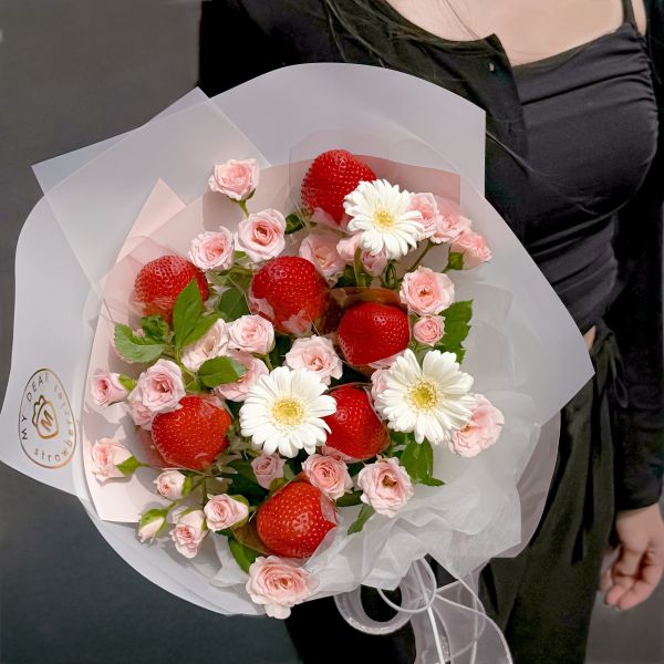 【七夕限定】Roseberry夏日愛戀草莓花束 七夕花束,七夕告白花禮,七夕情人節禮物,草莓玫瑰花束,七夕送女友,七夕驚喜花禮,七夕浪漫花束,甜蜜水果花束