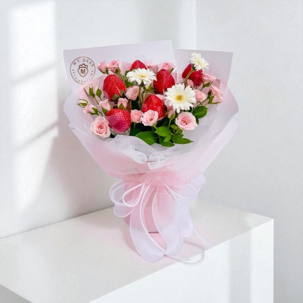 【七夕限定】Roseberry夏日愛戀草莓花束 七夕花束,七夕告白花禮,七夕情人節禮物,草莓玫瑰花束,七夕送女友,七夕驚喜花禮,七夕浪漫花束,甜蜜水果花束