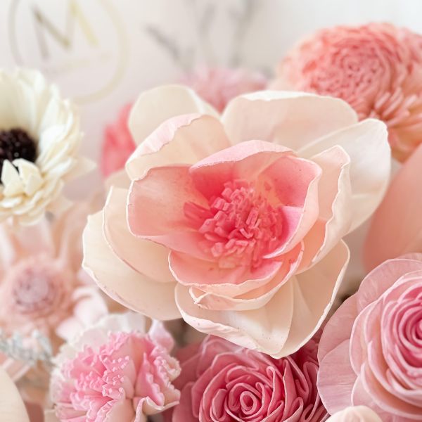 【Floral M】法式蜜桃之戀擴香花束（贈送5ml香氛油）免運 永生花束,永生玫瑰, 永生花禮,永生花,不凋花,乾燥花,花禮,花束,送禮,禮物,儀式感,質感,浪漫,花,擴香花束,香氛精油,擴香花,香氛花,生日,求婚,情人節,FLORAL M