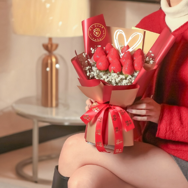 【新年限定】一路發草莓花束禮盒組 My Dear strawberries,草莓,花禮,花束,浪漫,送禮,創意禮物,strawberry,bouquet,禮物,生日禮物,生日創意禮物,祝福