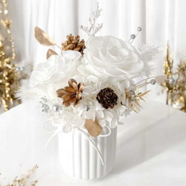 【Floral M】米蘭白金聖殿永生花禮 米蘭白金聖殿永生花,永生花禮盒,白金永生花,奢華永生花,高級永生花禮,聖誕花禮,情人節永生花,周年紀念花禮,婚禮祝賀花禮,生日永生花禮物,開幕永生花禮,升遷祝賀花藝,交換禮物花禮