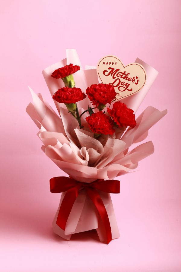 【Floral M】經典紅康乃馨鮮花花束 紅康乃馨花束、母親節花束、生日感謝花束、康乃馨鮮花、經典花禮、FLORAL M 花藝