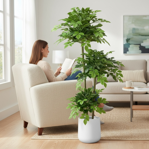 居家超人氣滿滿幸福樹1.5公尺室內大型仿真植栽（贈送花盆） 仿真植栽,室內大型植栽,幸福樹,居家佈置,室內裝飾,假樹 / 人工植栽,客廳植栽,免照顧植栽