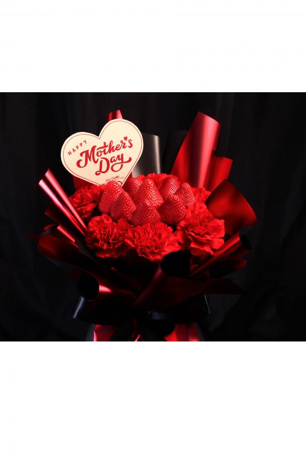 【母親節限定】永恆之愛康乃馨草莓花束 母親節花束