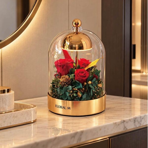 【Floral M】皇家聖誕花園永生花盅夜燈  免運 永生花、永生花夜燈、永生花玻璃罩、玻璃花盅、聖誕禮物、交換禮物、永生花盅、玻璃罩永生花、永生花擺飾、LED夜燈、小夜燈、床頭燈、氛圍燈、花藝夜燈、乾燥花擺飾、不凋花、聖誕節禮物、耶誕禮物、聖誕交換禮物、交換禮物推薦、聖誕擺飾、聖誕佈置、耶誕裝飾、聖誕節裝飾、跨年禮物、女友禮物、老婆禮物、閨蜜禮物、同事交換禮物、媽媽禮物、送女生禮物、居家佈置、房間佈置、客廳擺飾、桌上擺飾、辦公室擺飾、玄關擺飾