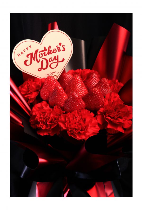 【母親節限定】永恆之愛康乃馨草莓花束 母親節花束