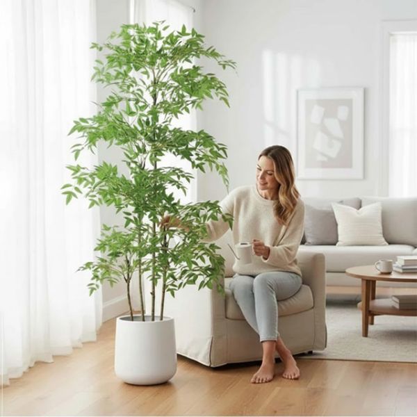 平安吉祥居家高級南天竹1.8公尺室內大型仿真植栽（贈送花盆） 南天竹植栽,仿真植栽,室內大型植栽,吉祥植栽,平安植栽,風水植栽,人工植栽,居家佈置,玄關植栽