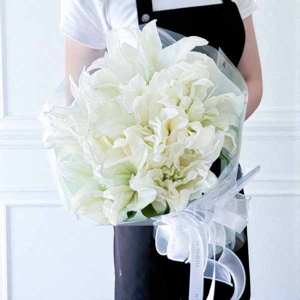 【Floral M】最好的祝福韓系百合鮮花花束 韓系百合花束、百合鮮花花束、生日祝福花束、高雅鮮花禮物、韓式鮮花設計、送禮花束推薦