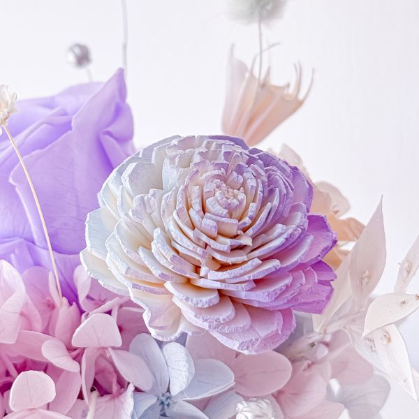 【Floral M】紫愛你夢幻兔兔花園永生花禮（贈送5ml香氛油） 永生花束,永生玫瑰, 永生花禮,永生花,不凋花,乾燥花,花禮,花束,送禮,禮物,儀式感,質感,浪漫,花,擴香花束,香氛精油,擴香花,香氛花,生日,求婚,情人節,FLORAL M