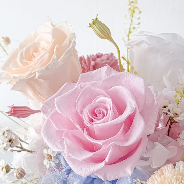 【Floral M】四季花園永生花禮（贈送5ml香氛油）免運 永生花、永生花禮、永生花盆花、乾燥花禮、花藝擺飾、居家擺飾、法式花藝、北歐居家、桌花、開幕送禮、喬遷禮物、生日花禮、母親節禮物、情人節花禮、辦公室擺飾、玄關擺飾、客廳裝飾、療癒花禮、質感禮物、四季花園永生花禮