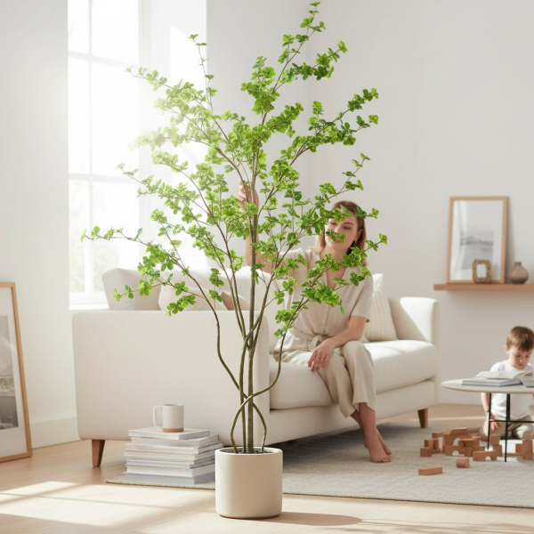 日式輕井澤庭院風鈴海棠1.6公尺室內大型仿真植栽（贈送花盆） 鈴海棠植栽,仿真植栽,室內大型植栽,日式植栽,輕井澤風格,人工植栽,居家佈置
,客廳植栽,室內裝飾