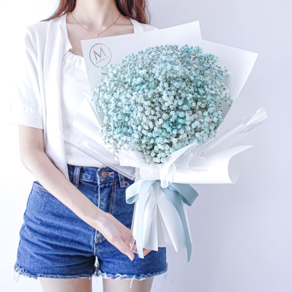 【Floral M】夢幻星空Rosé蒂芬妮滿天星鮮花花束 滿天星花束、滿天星鮮花、生日花束推薦、求婚花束、情人節花束、小清新花束、FLORAL M 花藝