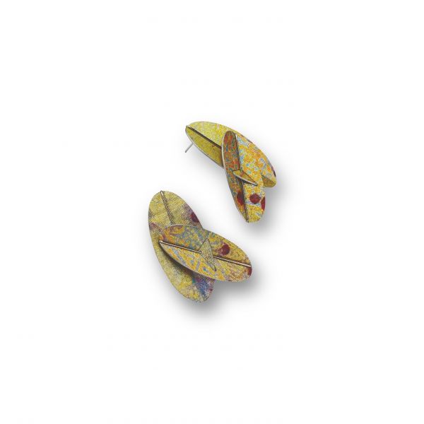 折葉系列耳針 Folded Leaves Earrings 