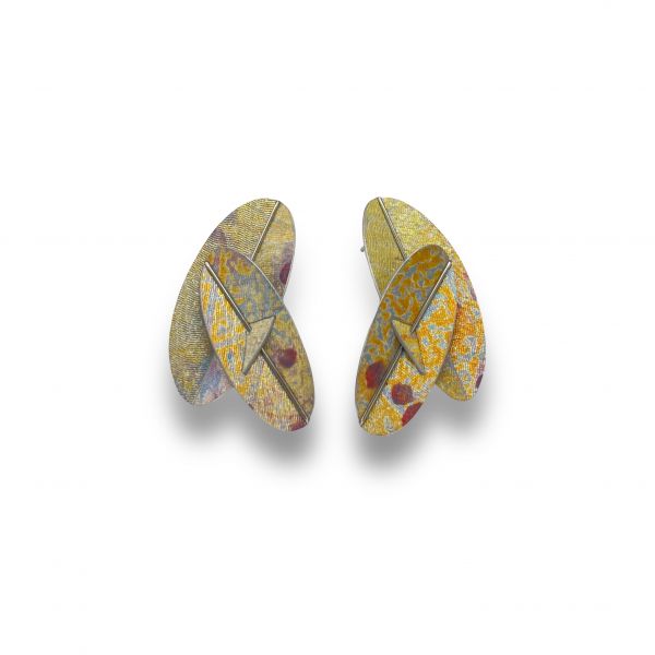 折葉系列耳針 Folded Leaves Earrings 