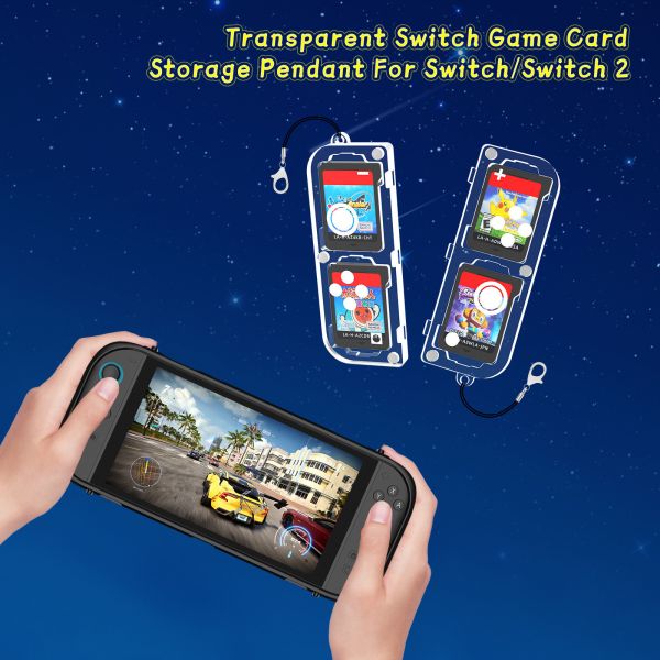 里歐街機 Switch&Switch 2遊戲收納卡盒 NS便攜式透明PC收納盒 