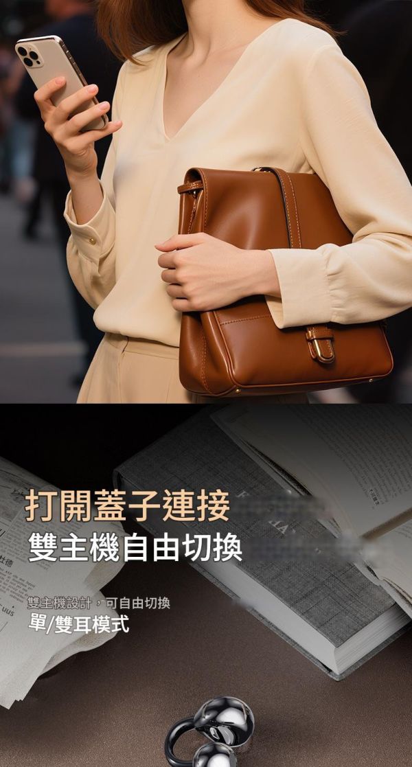 里歐街機 M110藍牙智能耳機 360°ACS全景音效 超長續航 高保真智能降噪 雙重防漏音 開放式風格 360度環繞音效 高續航 