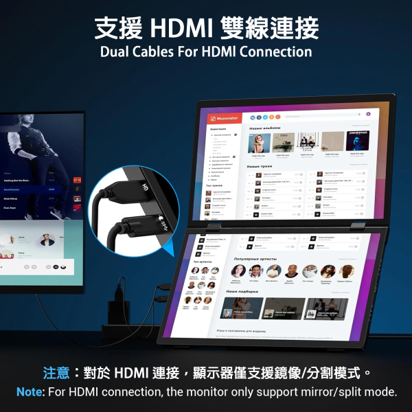 里歐街機 15.6吋雙螢幕 可折疊 支援HDMI雙線連接 1080P FHD螢幕 金屬拉絲  適用 MAC WIN 安卓 