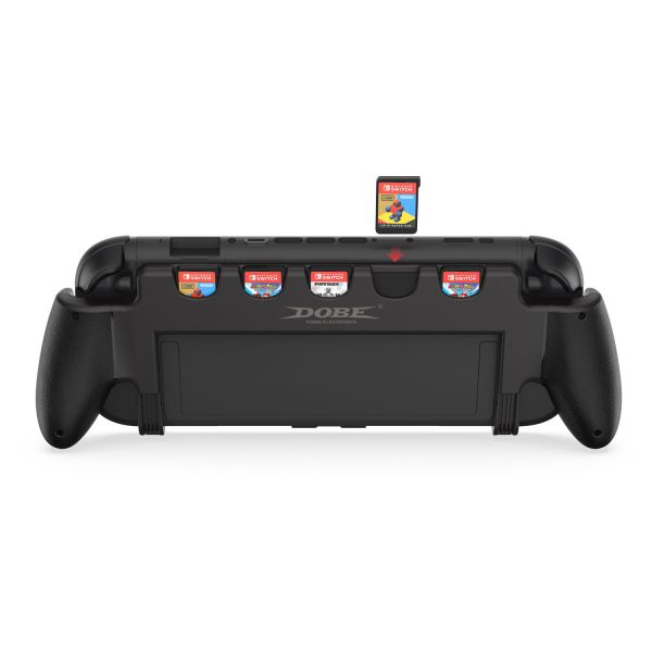 里歐街機 DOBE Switch2主機背部防滑握把 Switch2一體式握把帶卡帶收納 