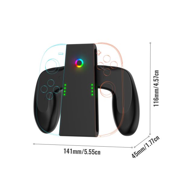 里歐街機 Switch2JOY-CON左右小手柄多功能握把 switch2可充電握 