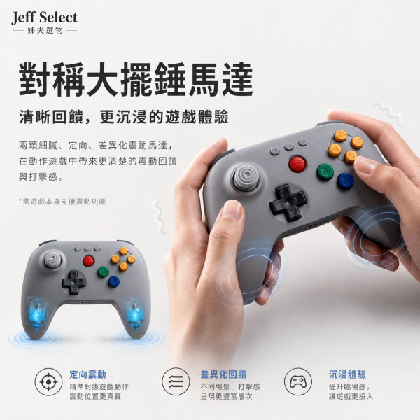 8BitDo 八位堂 64 2.4G 無線手把 復古N64 風格 霍爾搖桿 震動連發 支援 Analogue 3D N64 PC 8BitDo 64 2.4G 無線手柄, 八位堂 N64 手柄, 8BitDo N64 手把, N64 無線手把, Analogue 3D 手把, 復古遊戲手把, 2.4G 無線手把, 霍爾搖桿手把, 震動連發手把, PC 有線手把, 64 手把, 復古控制器, 八位堂無線手柄, Jeff Select, 姊夫嚴選科技好物