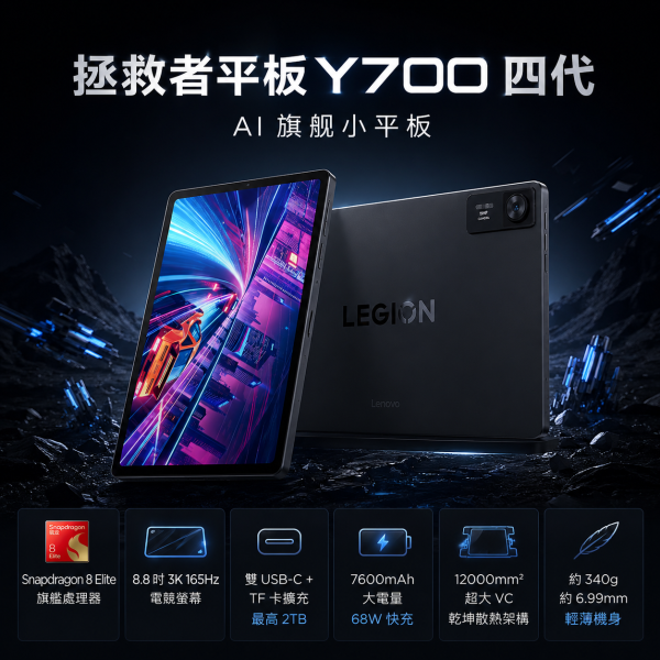 聯想 lenvov 拯救者 Y700 四代 12+256G 