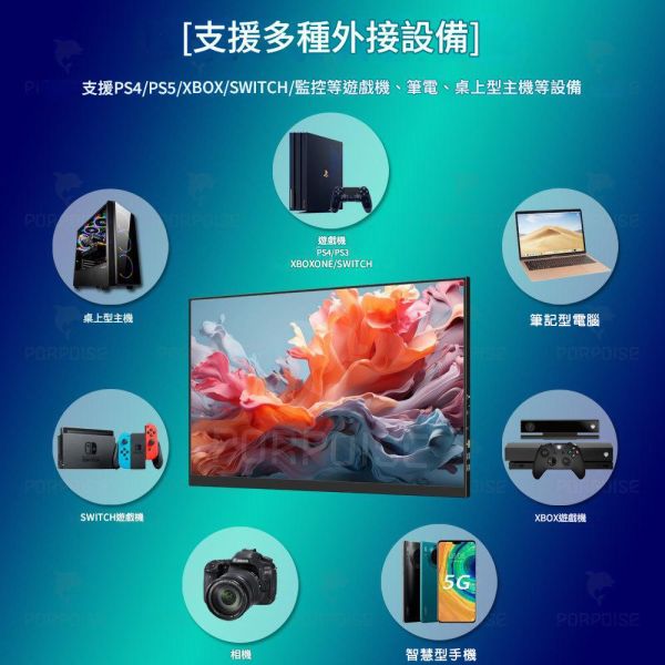 里歐街機 12.2吋便攜式螢幕 便攜式顯示器 高清HDMI 多設備支援 SWITCH.PS5外接螢幕 筆電螢幕 手機外接螢幕 