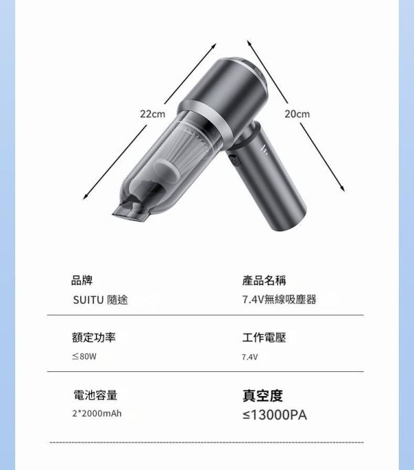 里歐街機 車載吸塵器 無刷手持大功率吸塵器套裝 吹塵機 各式吹嘴 可吸可吹 配件完整 
