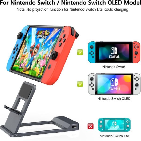 里歐街機 Switch2底座高清畫面轉換器 三合一擴展塢 連接電視投影 