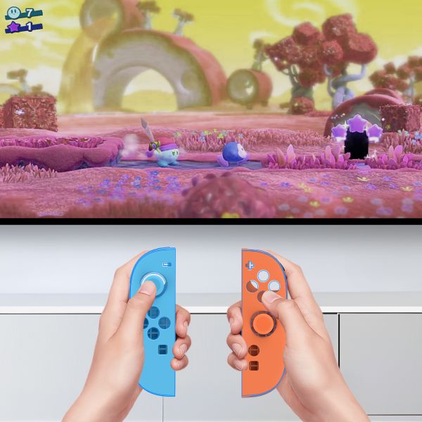 里歐街機 Switch2 joycon左右手柄矽膠保護套+搖桿帽防滑防摔矽膠套 