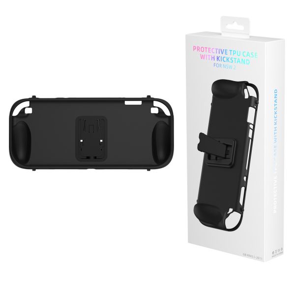里歐街機 Switch2主機TPU 保護殼帶背部支架 switch2遊戲機 防滑一體保護殼 