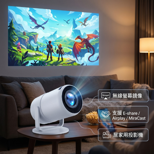 W7投影機 260ansi 1080P原生解析度 最高支援4K解碼 