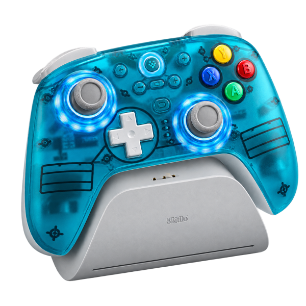 8BitDo 八位堂 獵戶座二代無線手柄 水藍透版｜TMR 搖桿・雙切扳機・2.4G 真無線・PC／Android 適用 8BitDo 獵戶座二代, 八位堂獵戶座二代, 獵戶座二代水藍透版, 8BitDo 水藍透手把, PC 無線手把, 2.4G 無線手把, TMR 搖桿手把, 雙切扳機手把, 1000Hz 手把, Steam 手把, Android 手把, 充電底座手把, 8BitDo Ultimate 2 Wireless Controller, Jeff Select, 姊夫嚴選科技好物