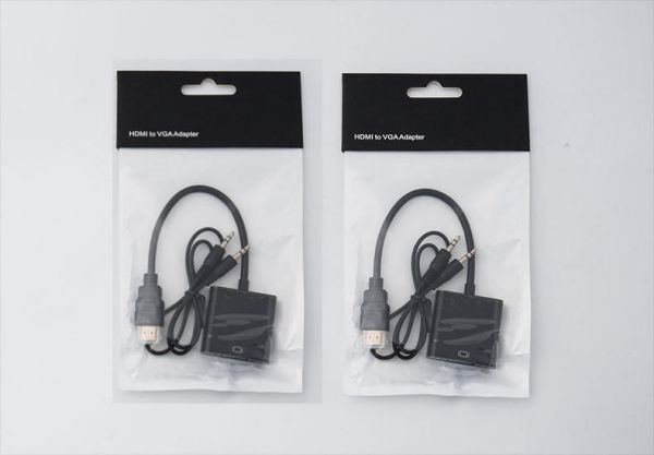 HDMI轉VGA連接線 hdmi to vga hdmi带音頻 供電轉接線 高清線1080P 樹莓派 魔視寶盒 轉電腦 