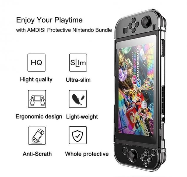里歐電玩 SWITCH 透明水晶殼 主機保護殼 手把保護 PC 透明外觀 質感超優 任天堂NS熱門周邊 