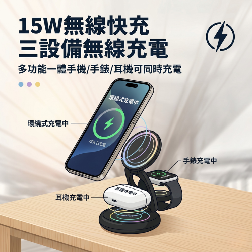 超級推薦出差旅行用 QI2三合一充電器 果粉的最愛 不是蘋果也能用 超強磁吸不掉落 攜帶方便好收納 