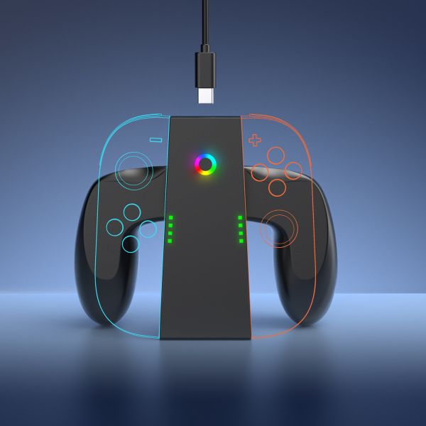 里歐街機 Switch2JOY-CON左右小手柄多功能握把 switch2可充電握 