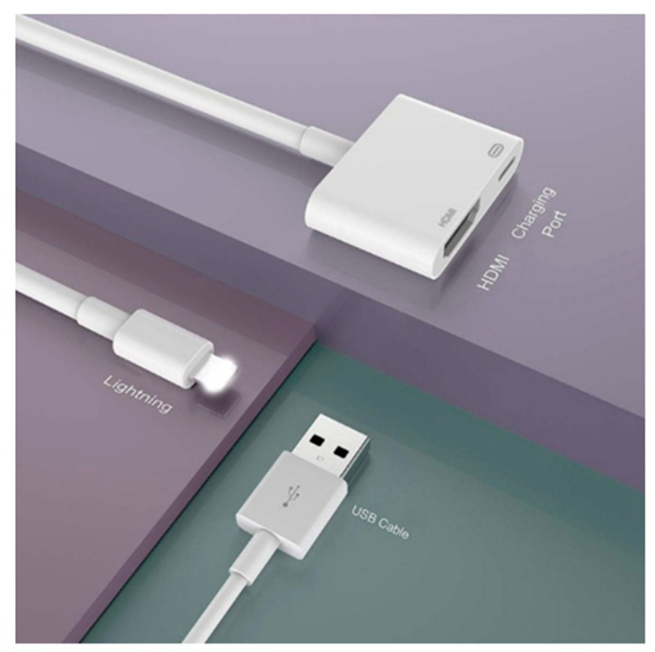 iPhone HDMI轉接器 手機轉電視 蘋果 影音轉接 轉接器lightning 轉HDMI 支援最新IOS系統 