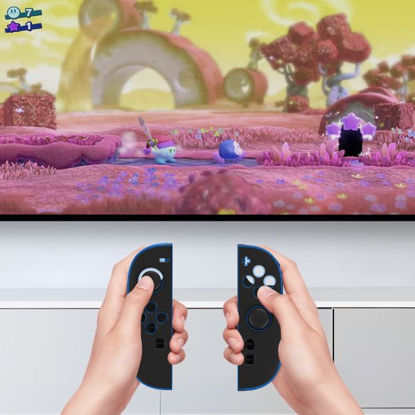 里歐街機 Switch2 joycon左右手柄矽膠保護套+搖桿帽防滑防摔矽膠套 