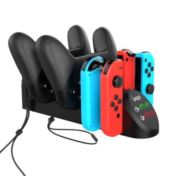 里歐電玩 SWITCH 充電底座 可同時充4隻JOYCON和2隻PRO手把 